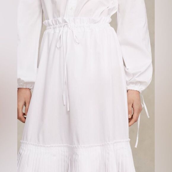 NWT Polo Ralph Lauren Pleated-Hem Drawstrine A-Line
Skirt Sz 14 in White - Picture 4 of 7